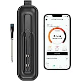 Chef iQ Smart Wireless Meat Thermometer, Unlimited Range, Bluetooth & WiFi Enabled, Digital Cooking Thermometer with Ultra-Thin Probe for Remote Monitoring of BBQ, Oven, Smoker, Air Fryer, Stove