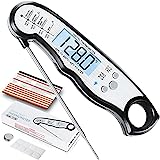 Digital Meat Thermometer, Waterproof Instant Read Food Thermometer for Cooking and Grilling, Kitchen Gadgets, Accessories with Backlight & Calibration for Candy, BBQ Grill, Liquids, Beef, Turkey…